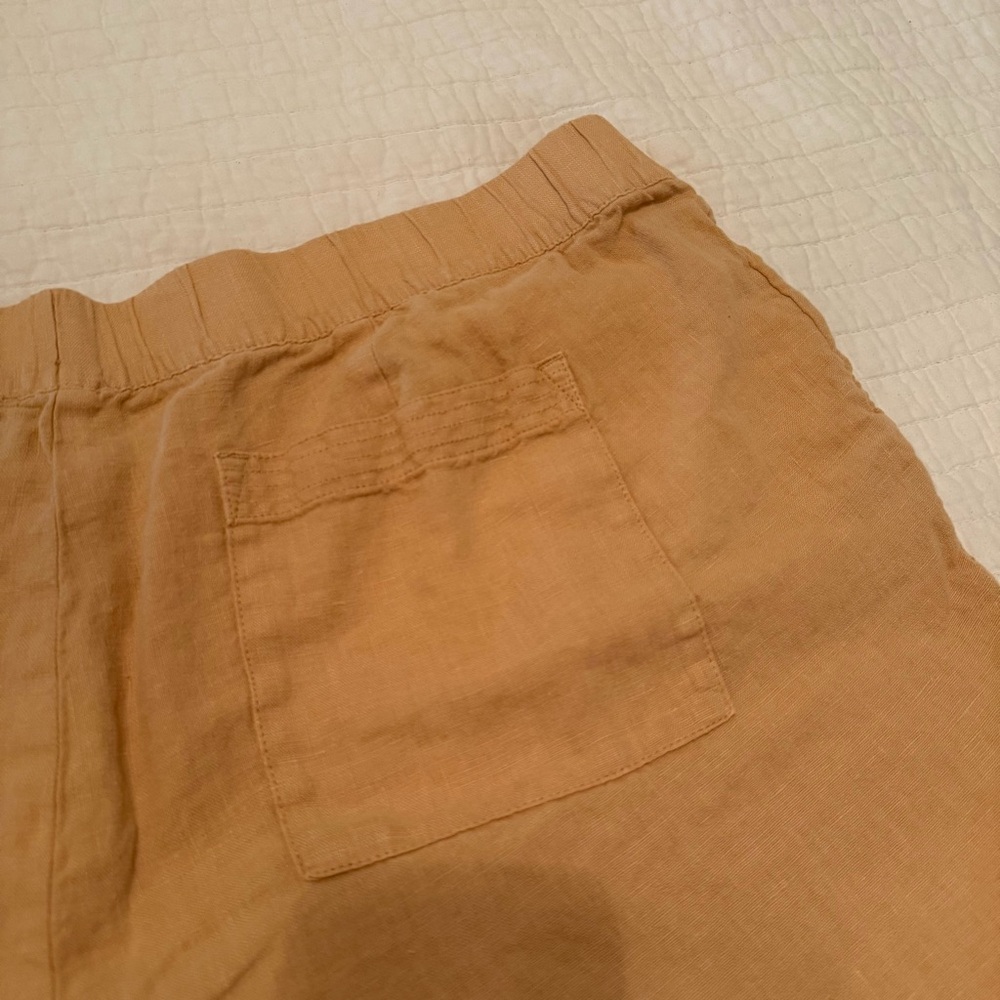 Pure Jill Women's Orange Linen Capris Size 2X Cottagecore Coastal - Picture 8 of 16
